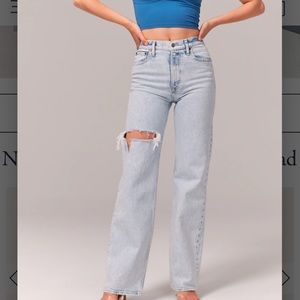 A&F Vintage Stretch Denim High Rise 90s Relaxed Jean